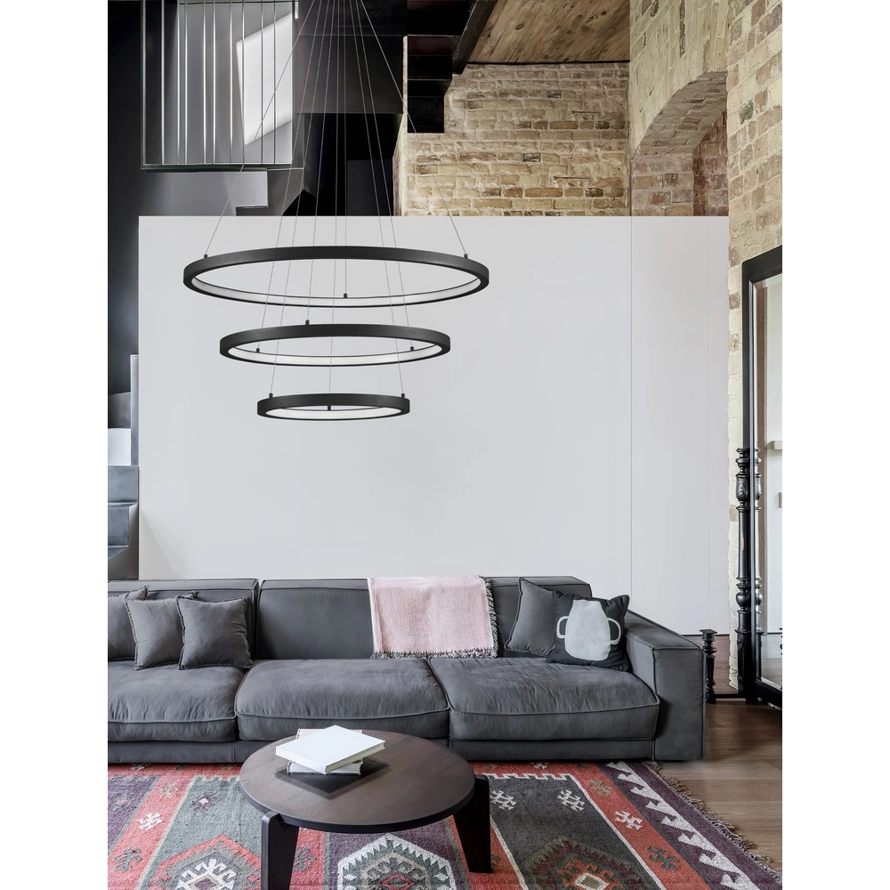 Zwarte hanglamp Empatia design triple Zwarte hanglamp Empatia design triple