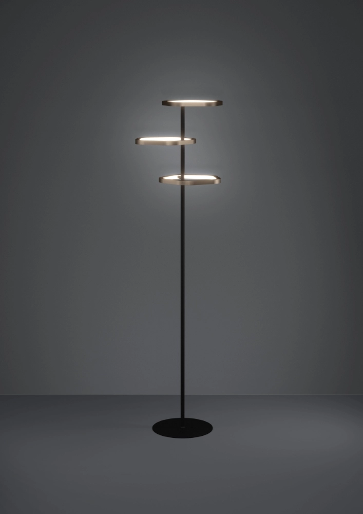 Unieke vloerlamp Estrella zwart met bruin Stars of Light 9008606357789