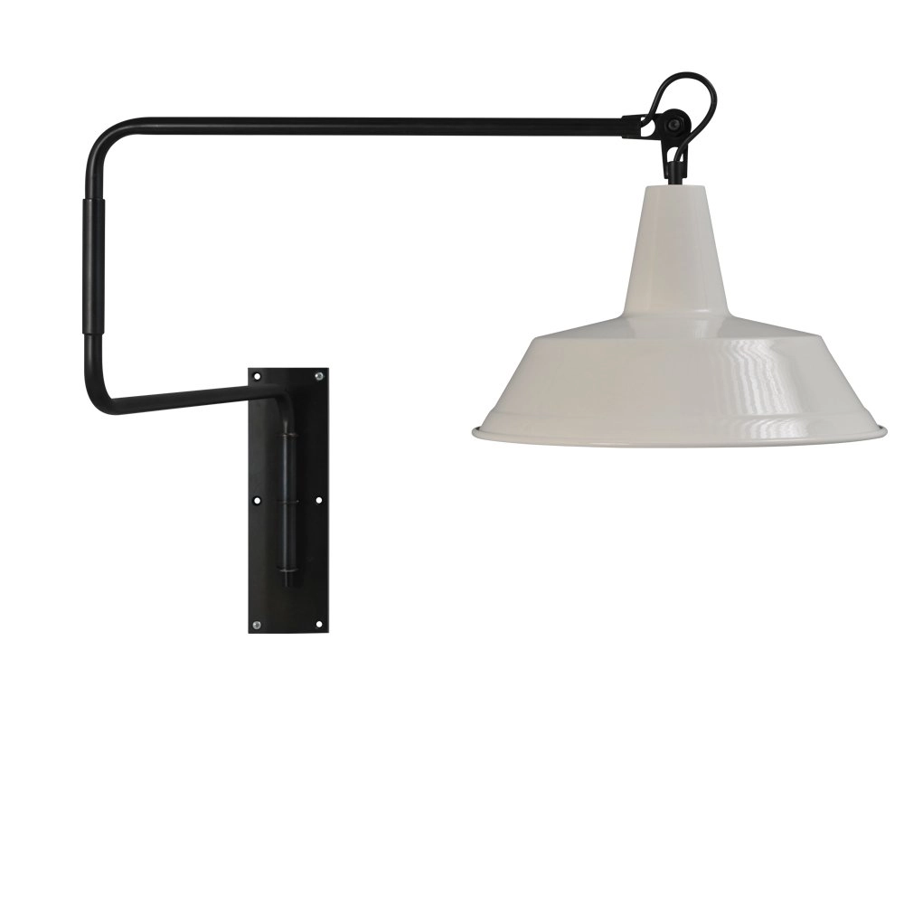Retro witte wandleeslamp Industria 122cm zwart met grijs Masterlight 8718121235899