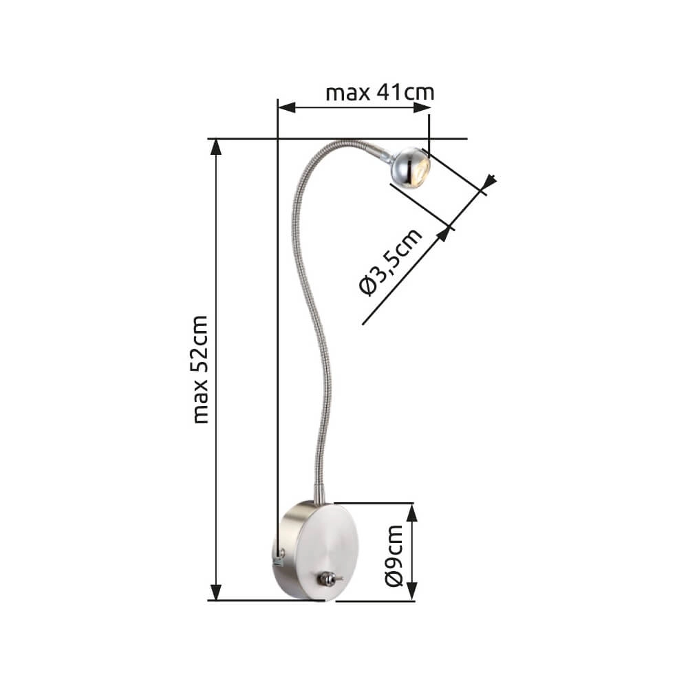 Klemlamp Serpent nikkel Globo 9007371293421
