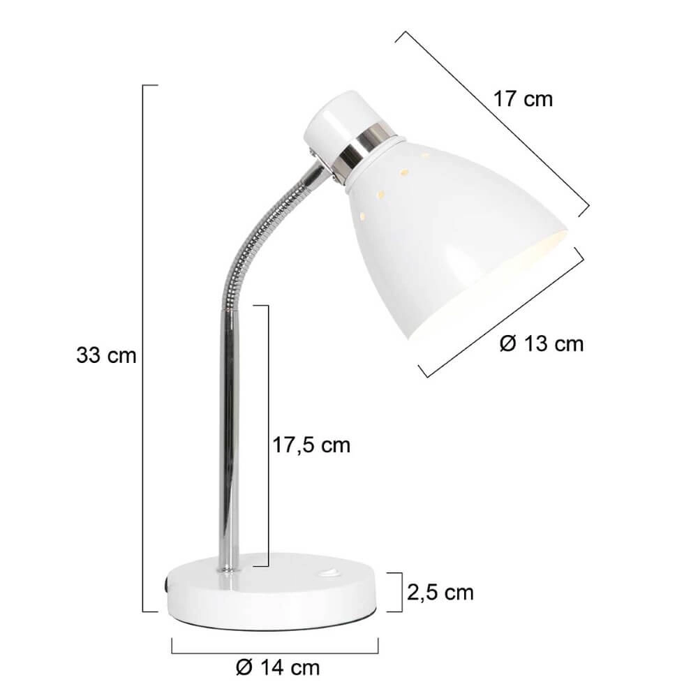 Witte bureaulamp Spring Steinhauer 8712746161403