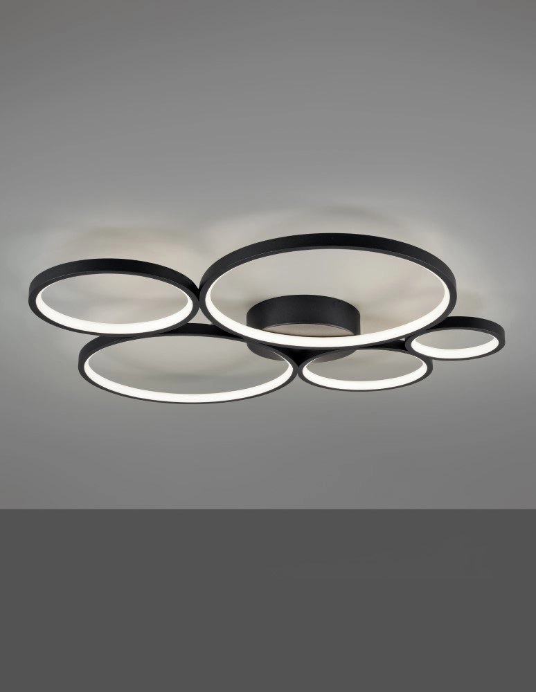 Design plafondlamp Rondo 5-rings Trio 4017807488838