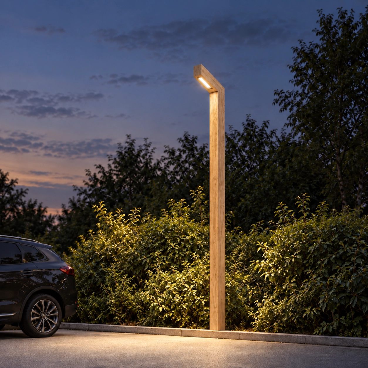 Houten straatlamp Stelle Eiken - 3M - PH08 - 3000K