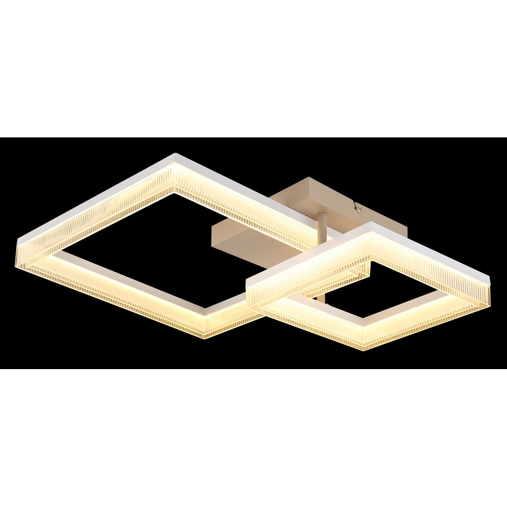 Moderne plafondlamp Zara zand bruin vierkant Globo 9007371576074