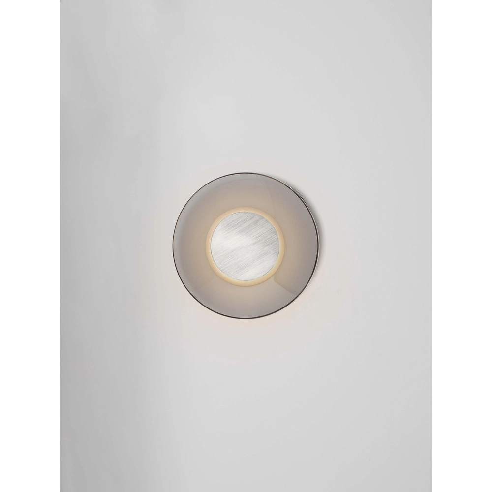 Wandlamp Esti smoke glas Ø 32cm Lyora 5212017461865