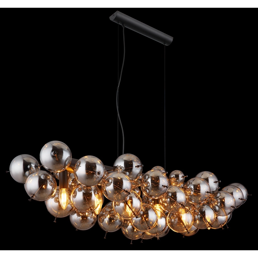 Unieke hanglamp Udo smoke glas 100cm Globo 9007371471263