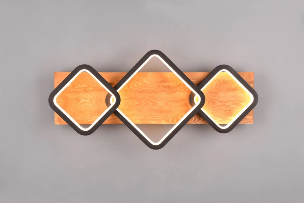 Design plafondlamp Rama 3800lm - hout met zwart Trio 4017807577075