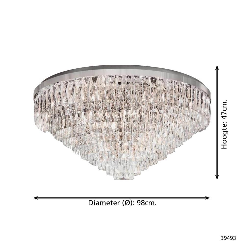 Plafond kroonluchter Valparaiso 1 chroom Ø 98cm Stars of Light 9002759394936