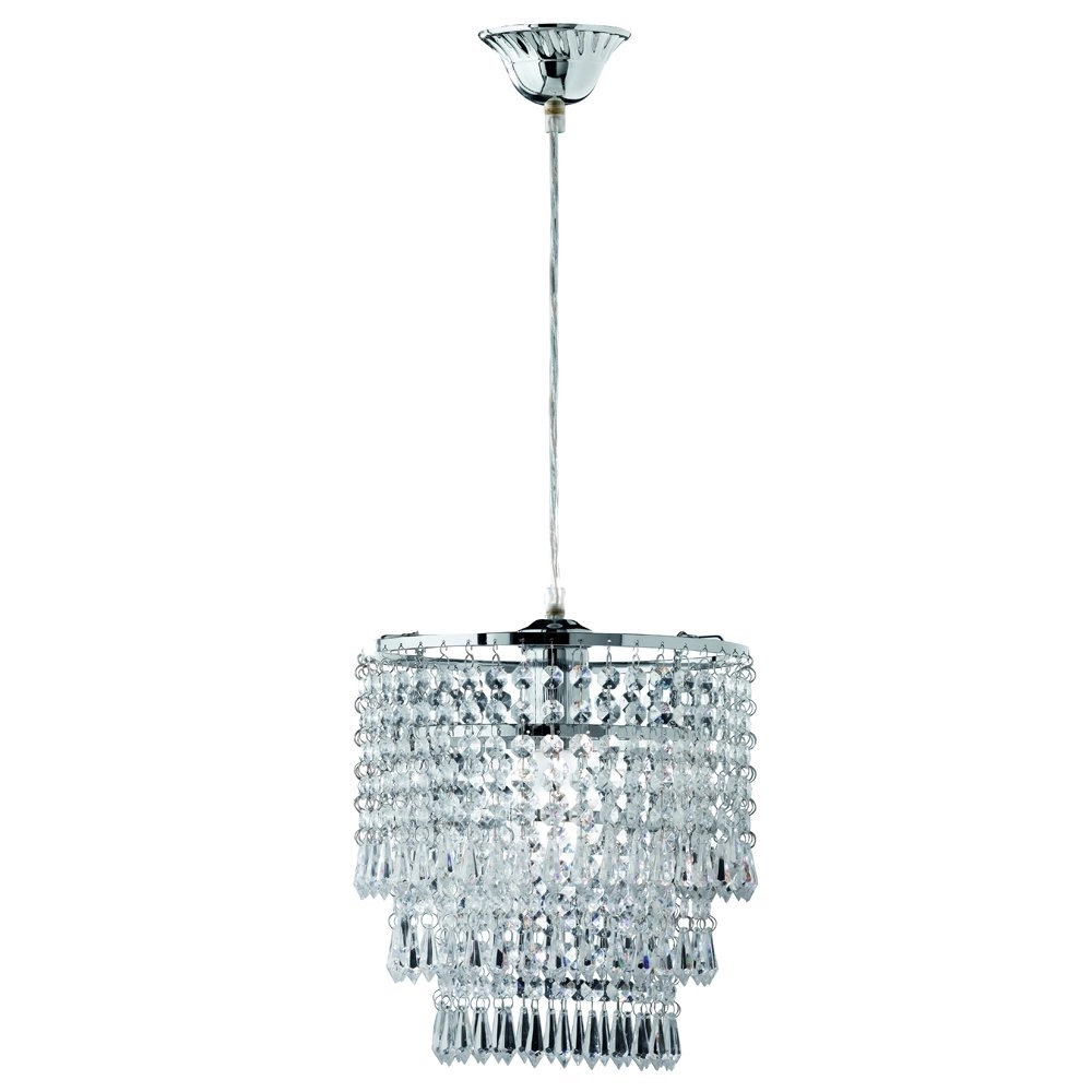 Hanglamp Orient chroom met kristal