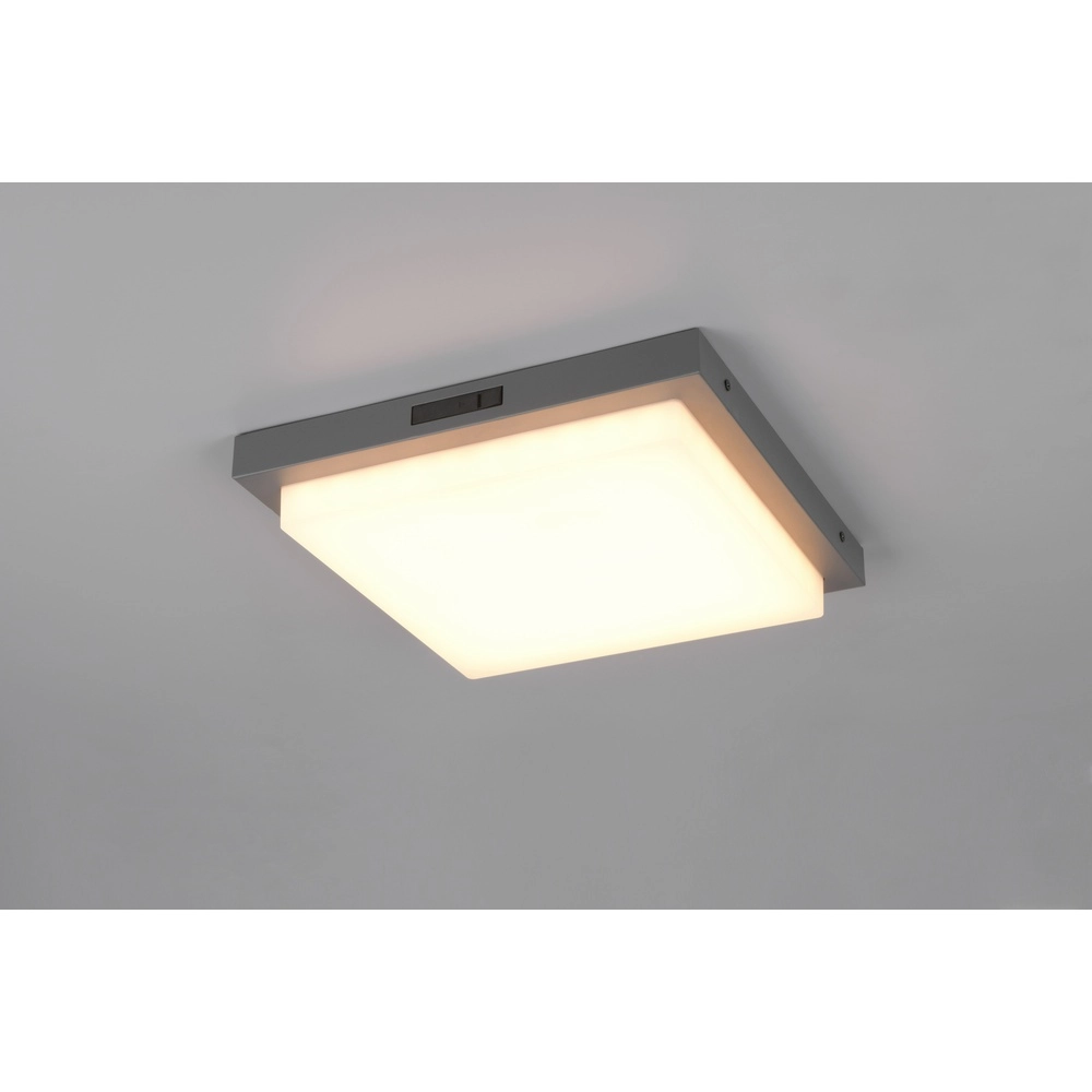Plafondlamp Bermejo vierkant antraciet Trio 4017807648355
