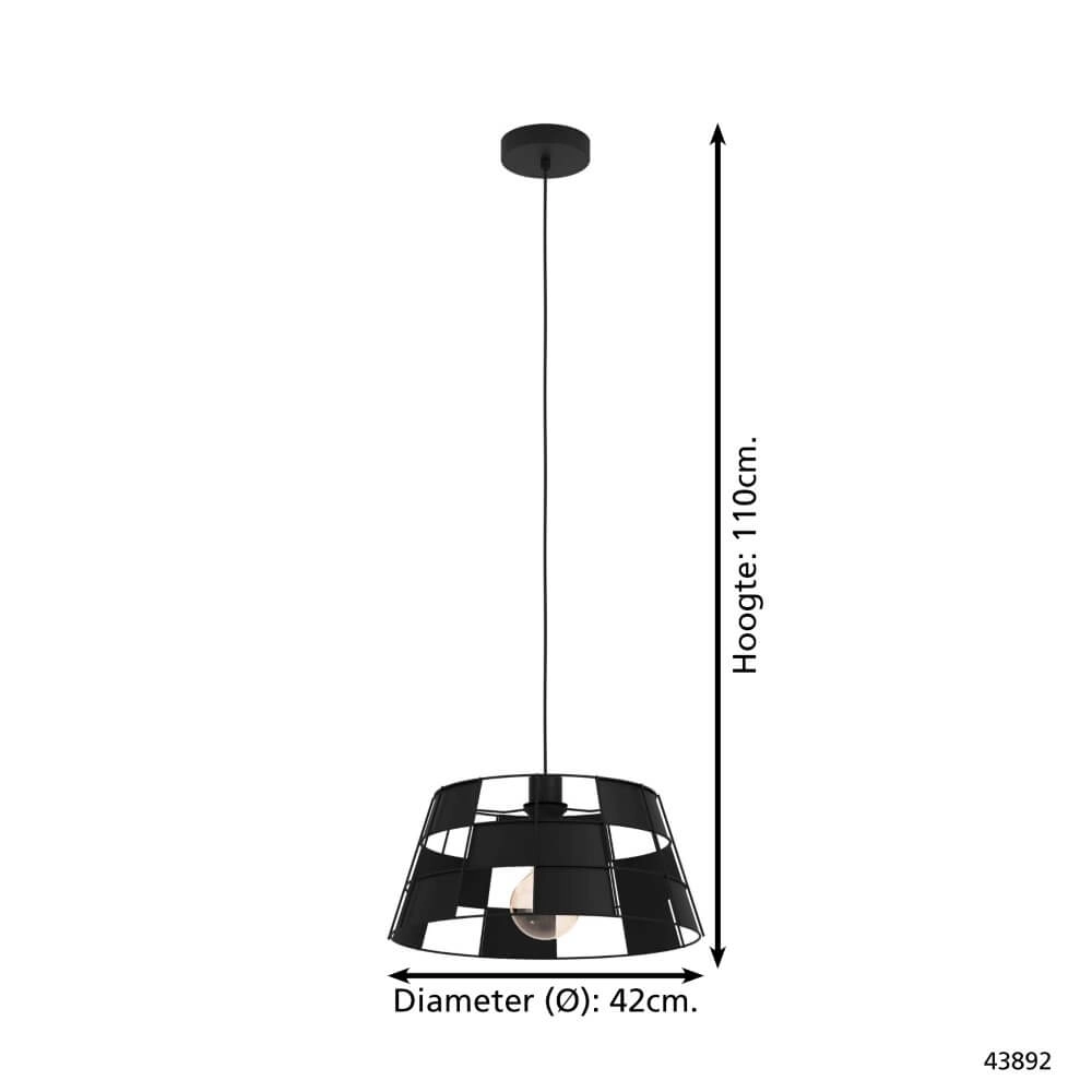 Zwarte hanglamp Pontefract Ø 42cm Eglo 9002759438920