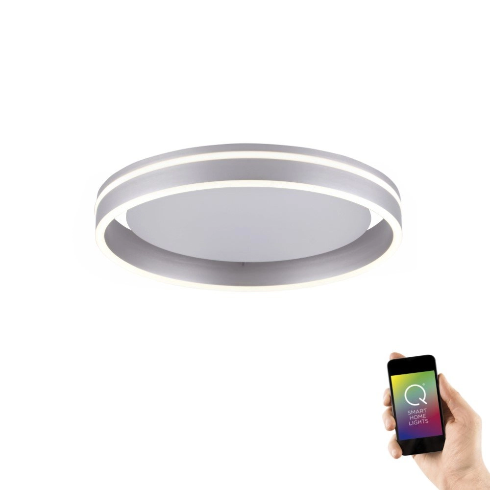 Design plafondlamp Q-Vito Ø 40cm grijs Paul Neuhaus 4012248333853