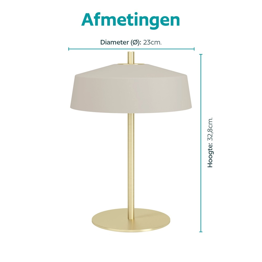 Design tafellamp Valdiola zand bruin Eglo 9008606406753