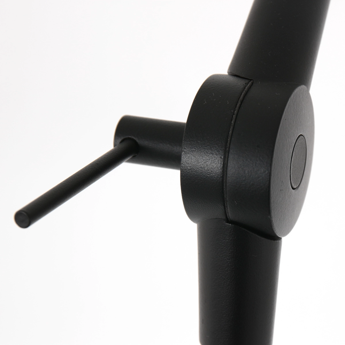 Vloer Leeslamp Prestige Chic zwart met 40cm witte chintz kap Steinhauer 8712746145823