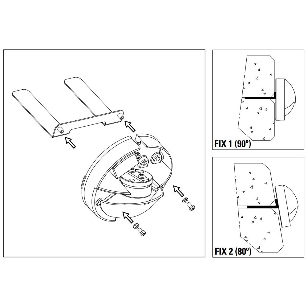 Muuranker Fix 1 voor Blink en Wedge muurlamp In-lite 8717051003035