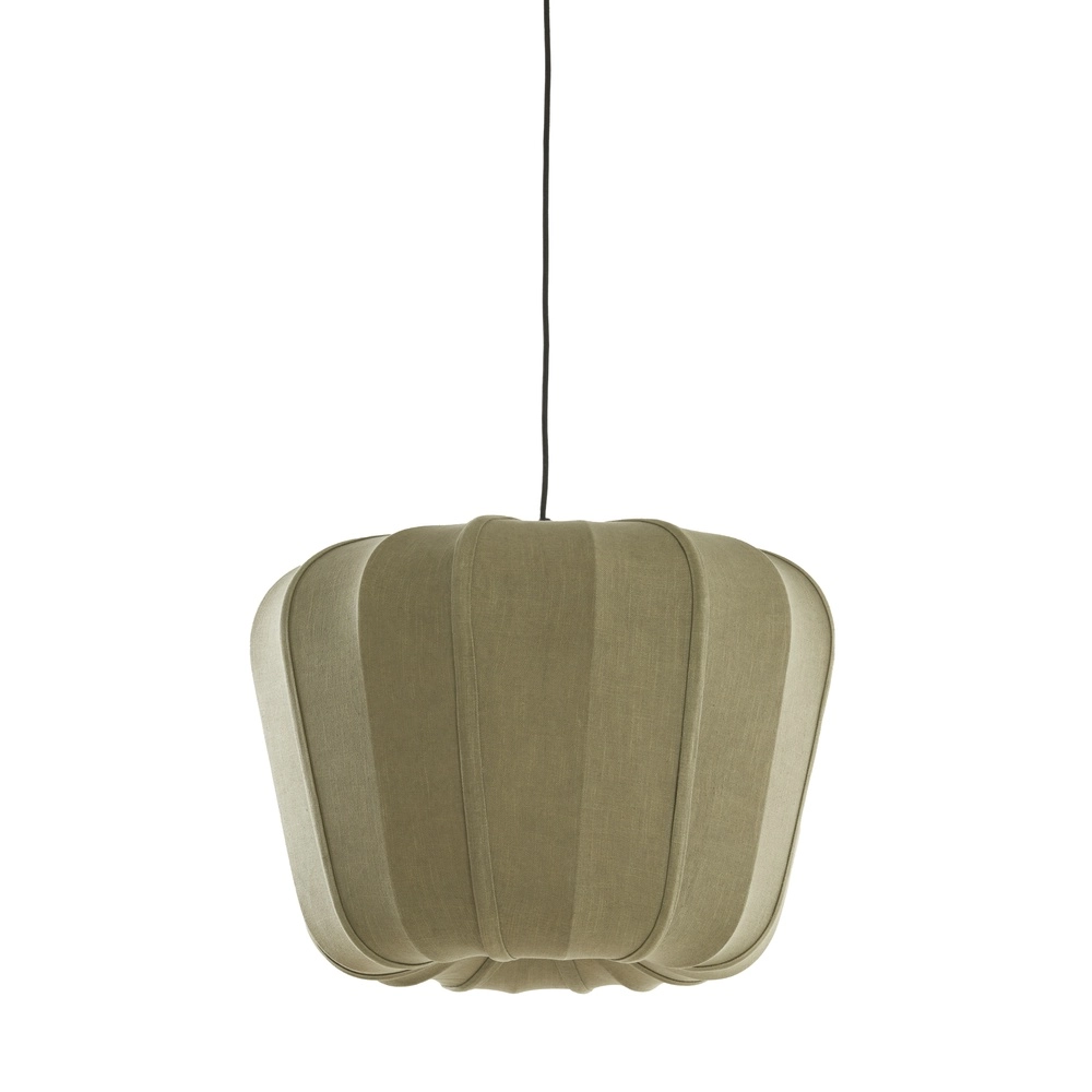 Japandi hanglamp Zubedo Ø 60cm - olijf groen