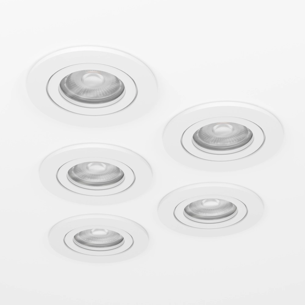Set van 5 inbouwspots Barranco wit Ø 9cm - 3-staps CCT Eglo 9008606359455