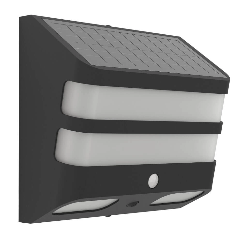 Solar wandlamp Stiappa zwart