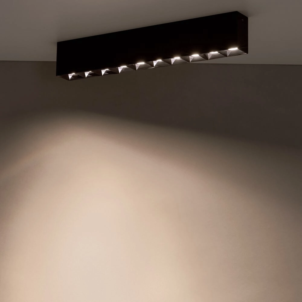 Zwarte opbouwspot Midi Led 10x1 leds - 3000K Lyora 5903139100564