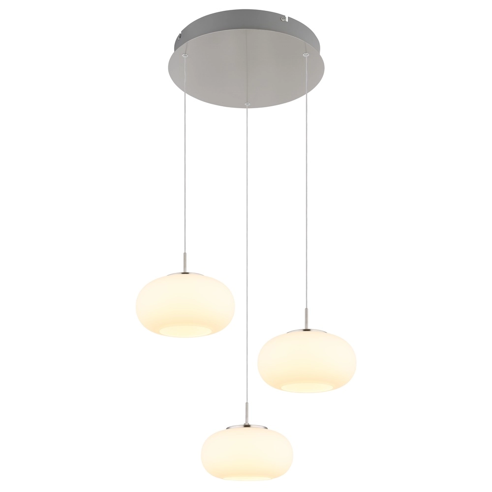 Design hanglamp Quintara 3-lichts nikkel