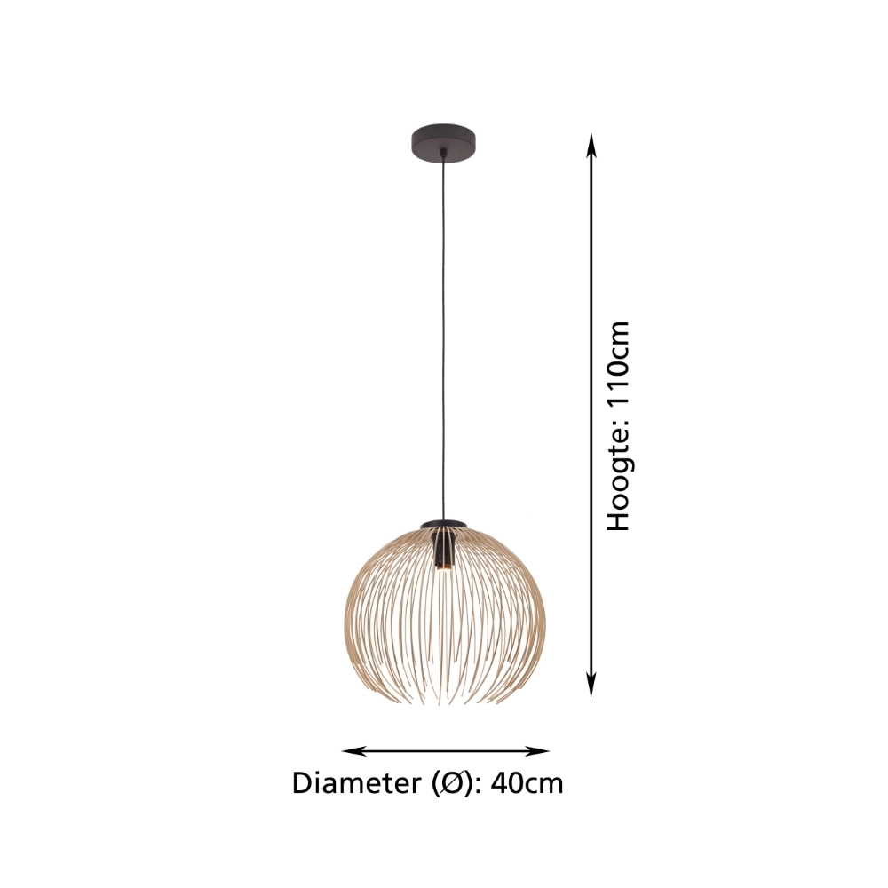 Design hanglamp Alhabia Ø 39cm zand bruin Stars of Light 9008606353095