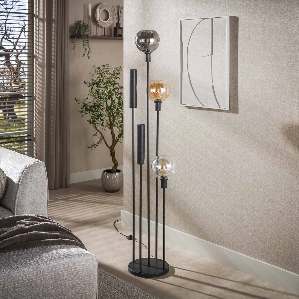 Vloerlamp Sfera met glazen en uplighters Lyora 8716803512412