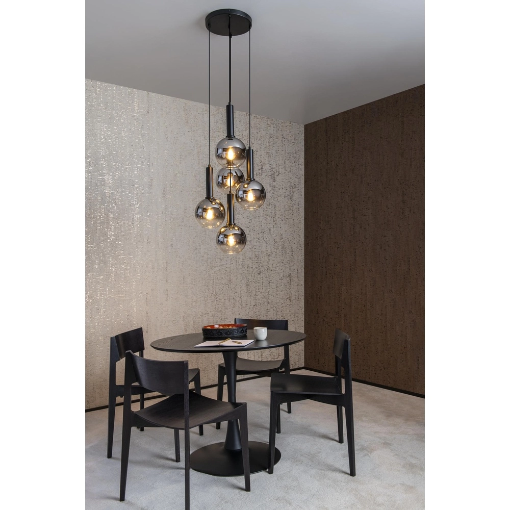 Hanglamp Marius 5-lichts zwart Lucide 5411212452245