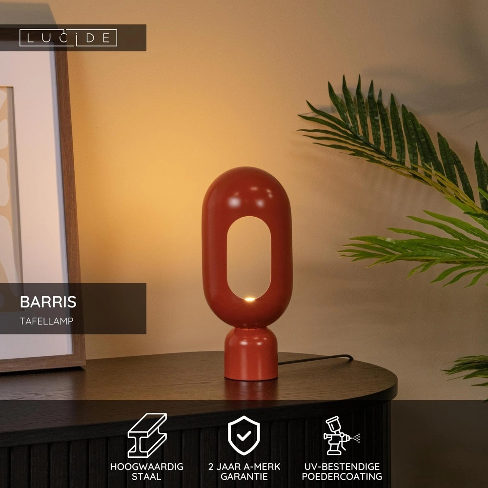 Tafellamp Barris terracotta Lucide 5411212051592