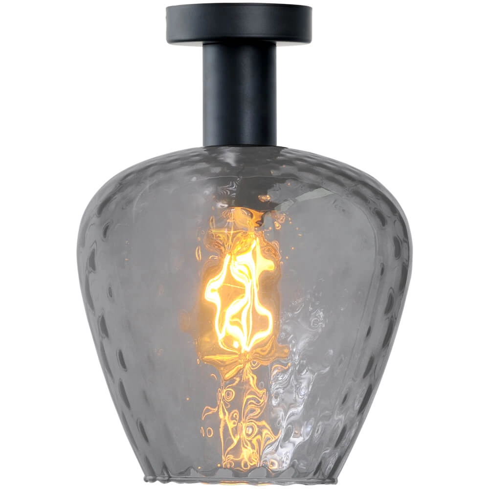 Plafondlamp - Ø 21cm - Porto met Diamond smoke glas Plafondlamp - Ø 21cm - Porto met Diamond smoke glas
