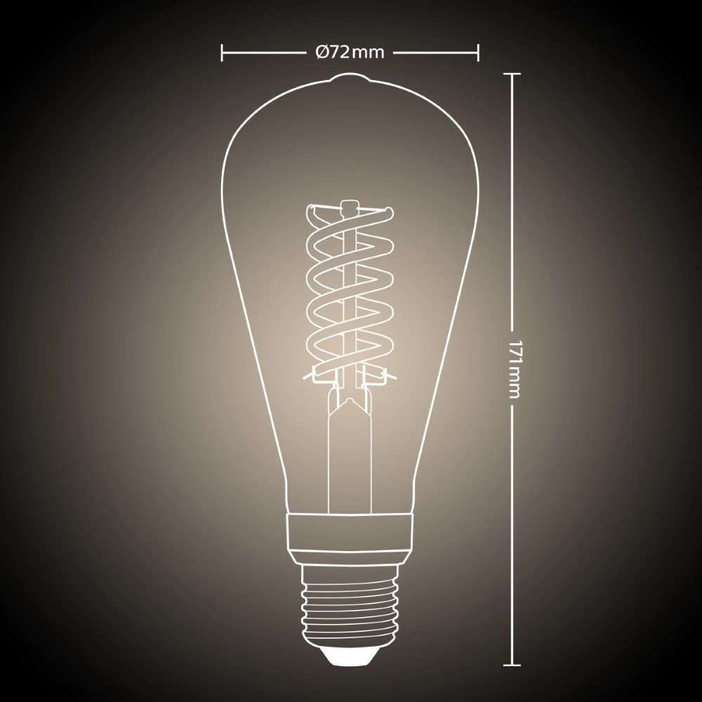 Lichtbron Hue - E27 - 7W - White 17cm hoog Philips 8719514343061