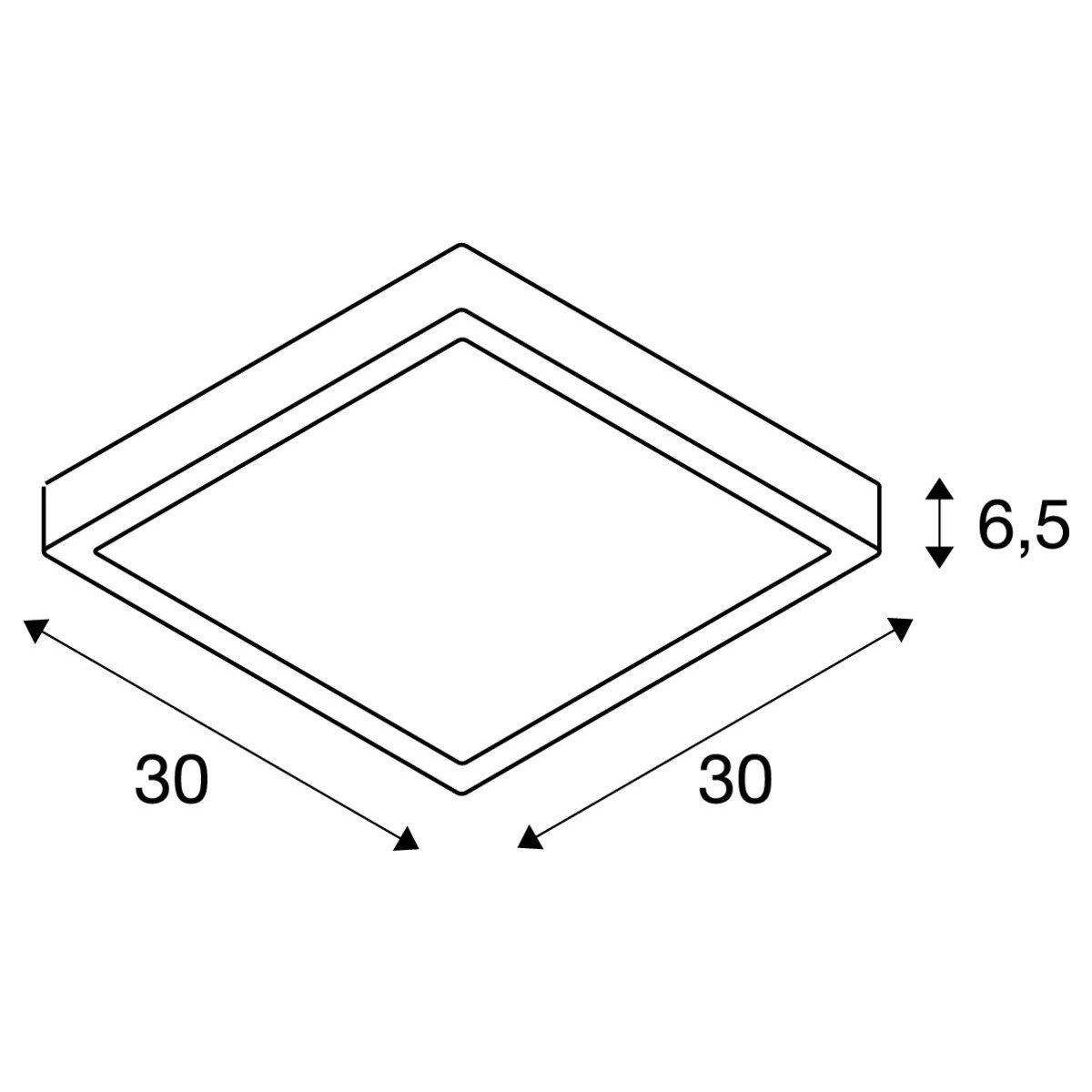 Plafonnière Ainos Square voor buiten SLV 4024163236065