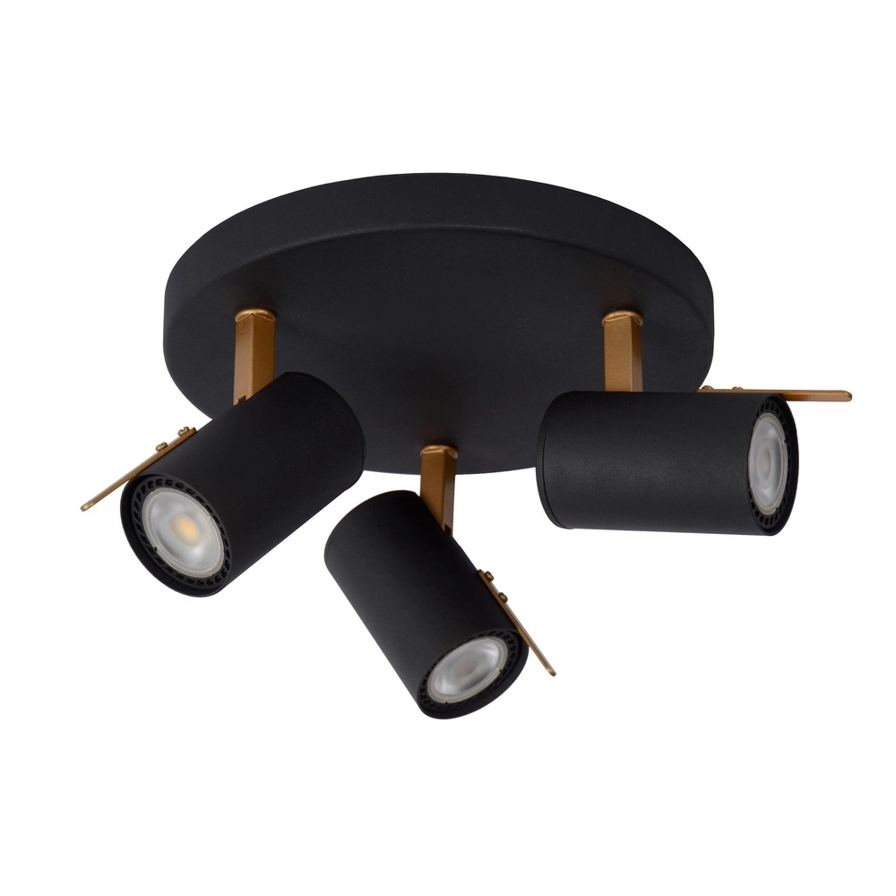 Plafondlamp Grony 3-lichts zwart