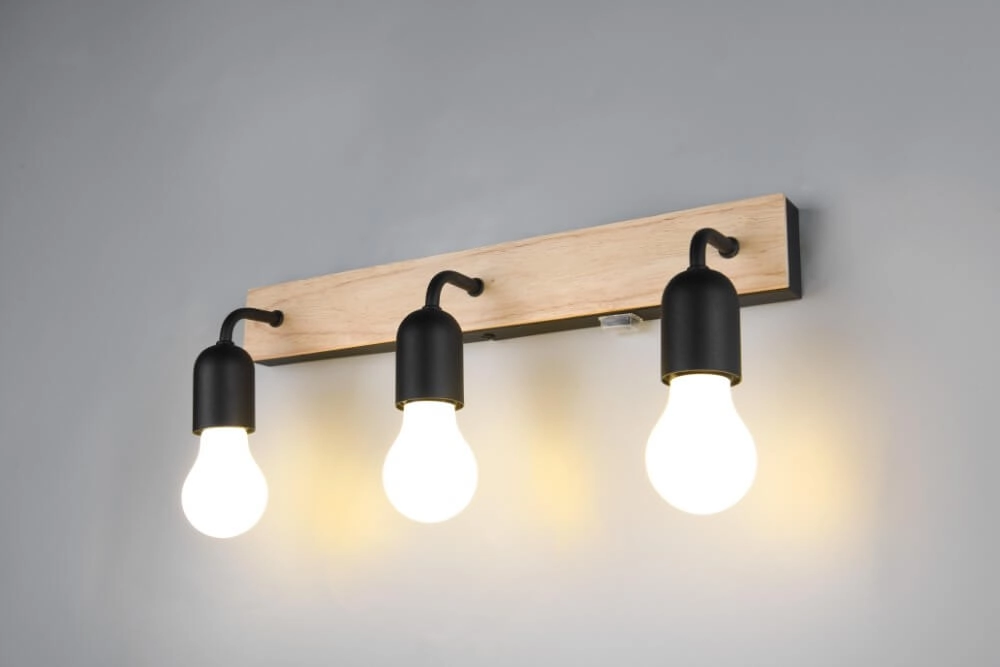 Landelijke badkamer wandlamp Arturo 3x E27 Trio 4017807615685