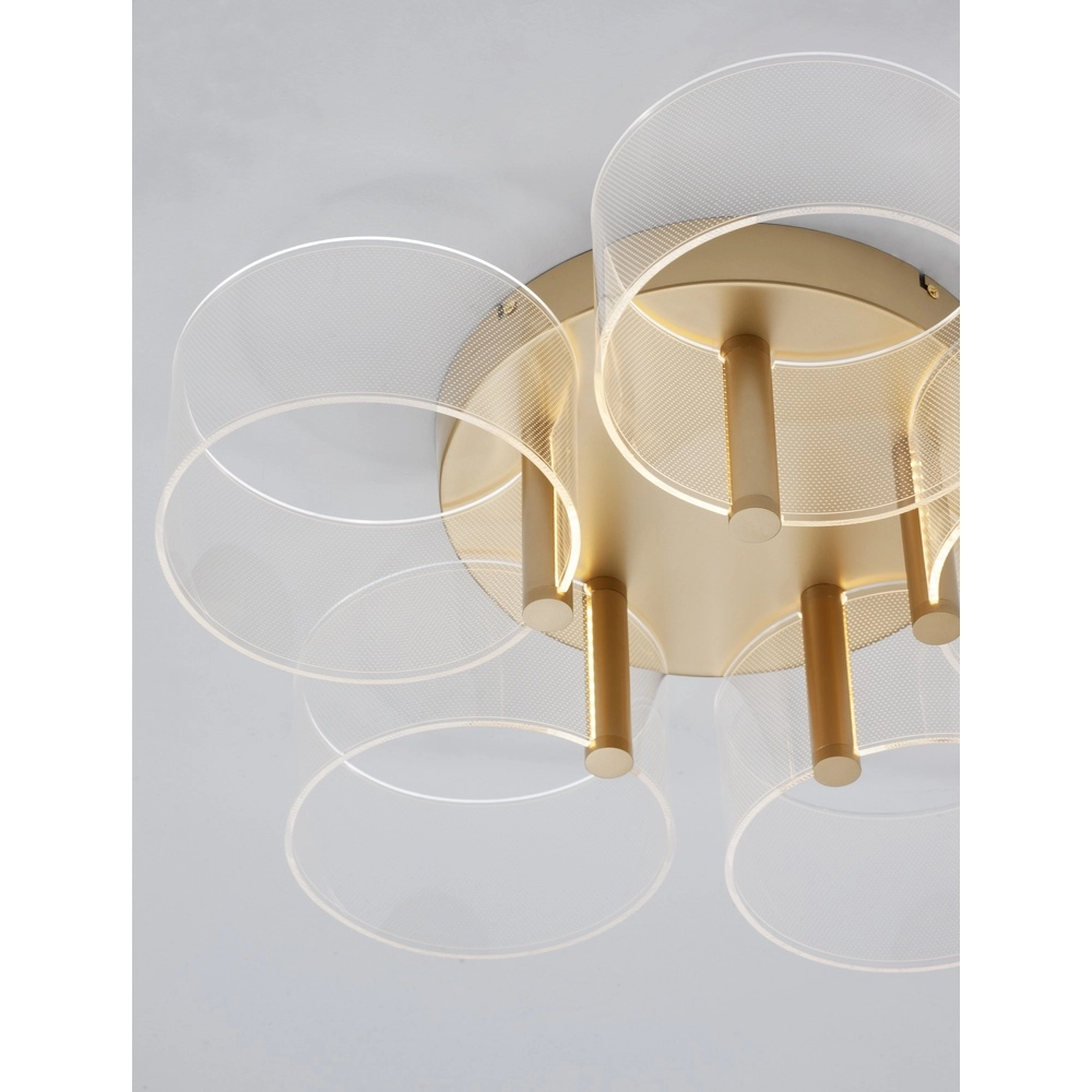 Design ceiling lamp Gatlin gold Ø 56cm Lyora 5212017433503