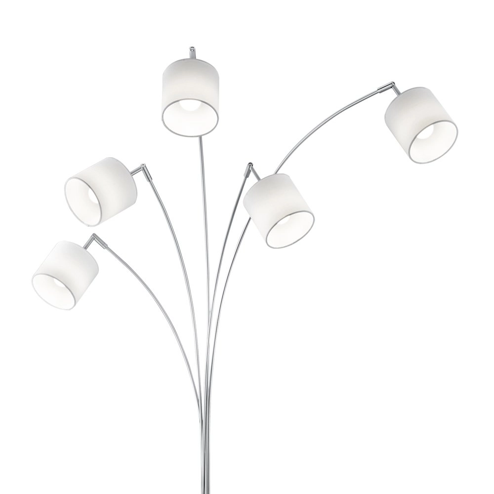 Design schemerlamp Tommy 5-lichts grijs Trio 4017807395143