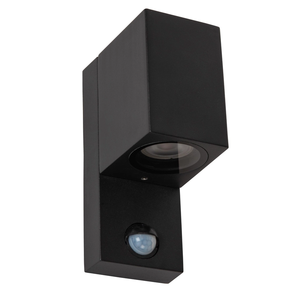 Design wandspot Zaro enkel zwart met sensor