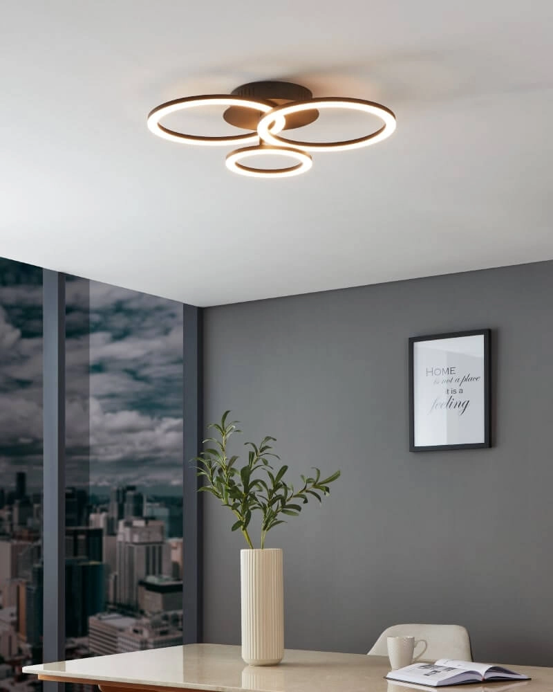 Plafondlamp Zigbee Parrapos-Z 54,5x44,5cm zwart Eglo 9008606231249