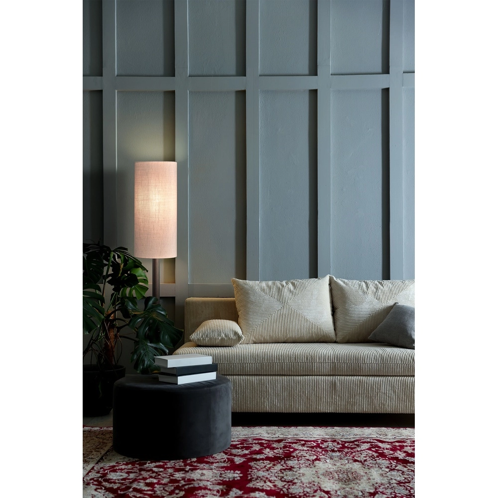 Vloerlamp Lisbourg cacao met off white kap Masterlight
