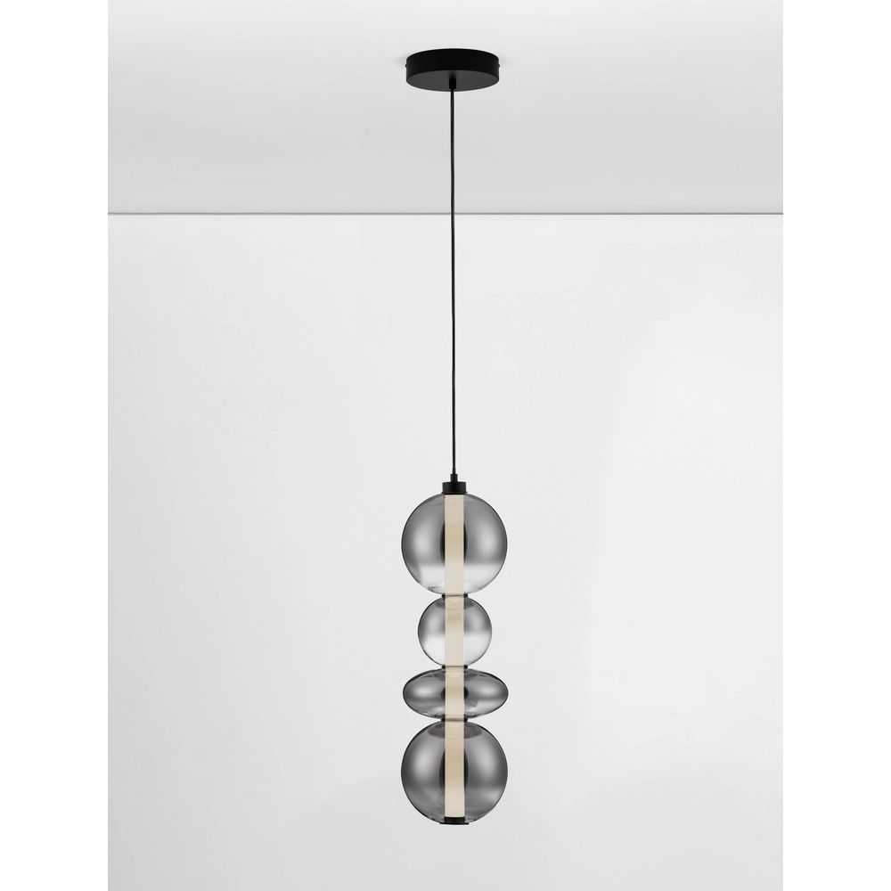 Hanglamp Bally smoke glas 62cm Lyora 5212017449177