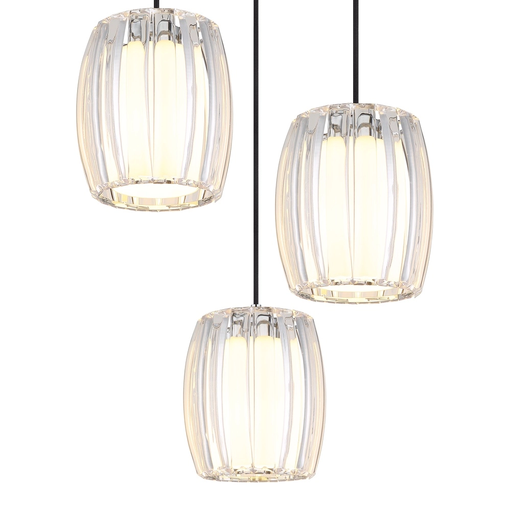 3-lichts hanglamp Maribel chroom rond Globo 9007371580101