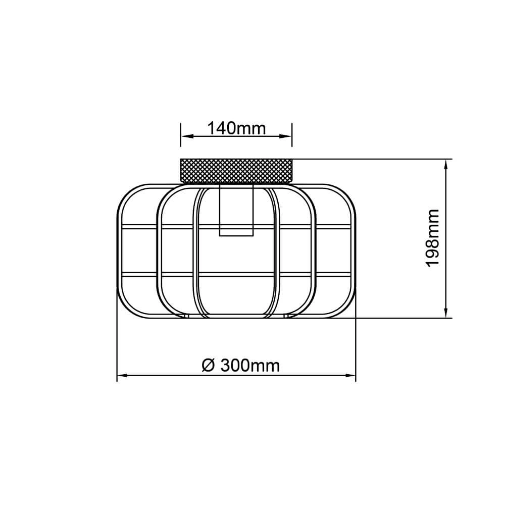 Landelijke plafondlamp Gwen Ø 30cm Brilliant 4004353408403