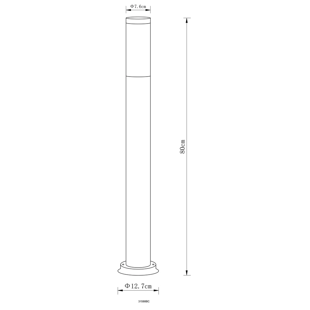 Padverlichting Boston zwart met smoke Globo 9007371439911
