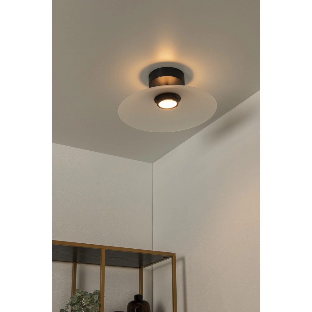 Strakke plafondlamp Menga Ø 40cm wit glas Premium by Lucide 5411212251213