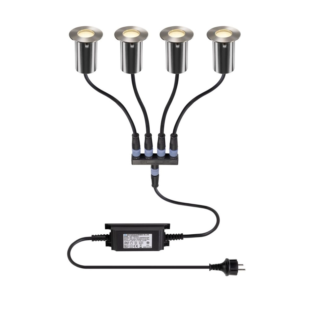 Set van 4 Trail-Lite inbouw grondspot
