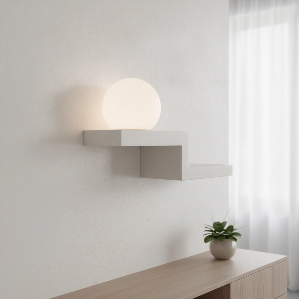 Bedlampje Room wit met draadloze oplader