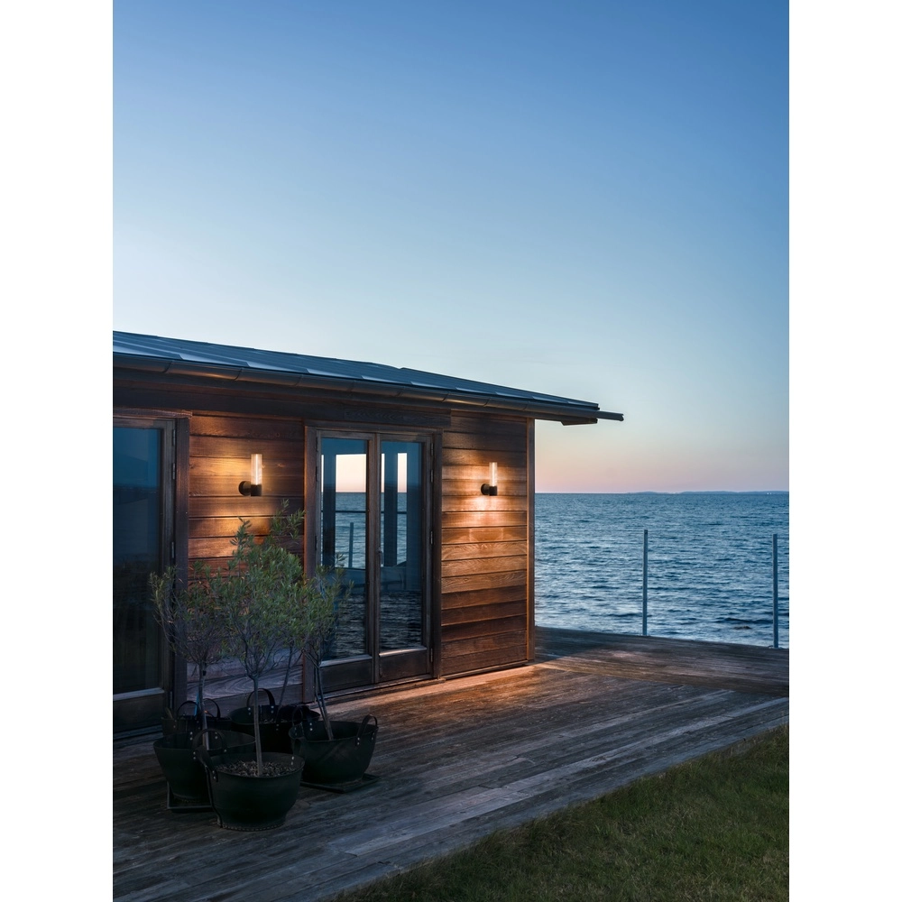 Strakke wandlamp Edison zwart met uniek effect 29cm KonstSmide 7318300030423