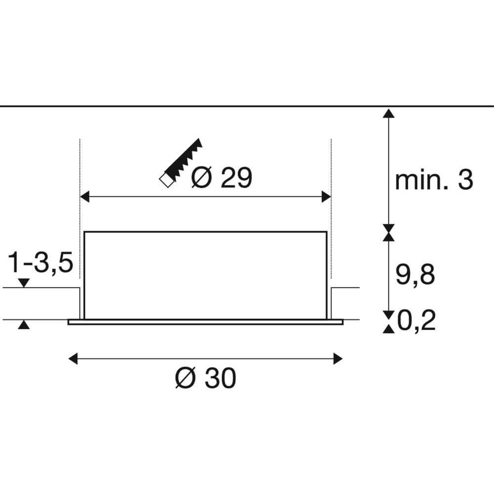 Inbouw plafondlamp Medo 30 wit Ø 30cm met frame SLV 4024163297707