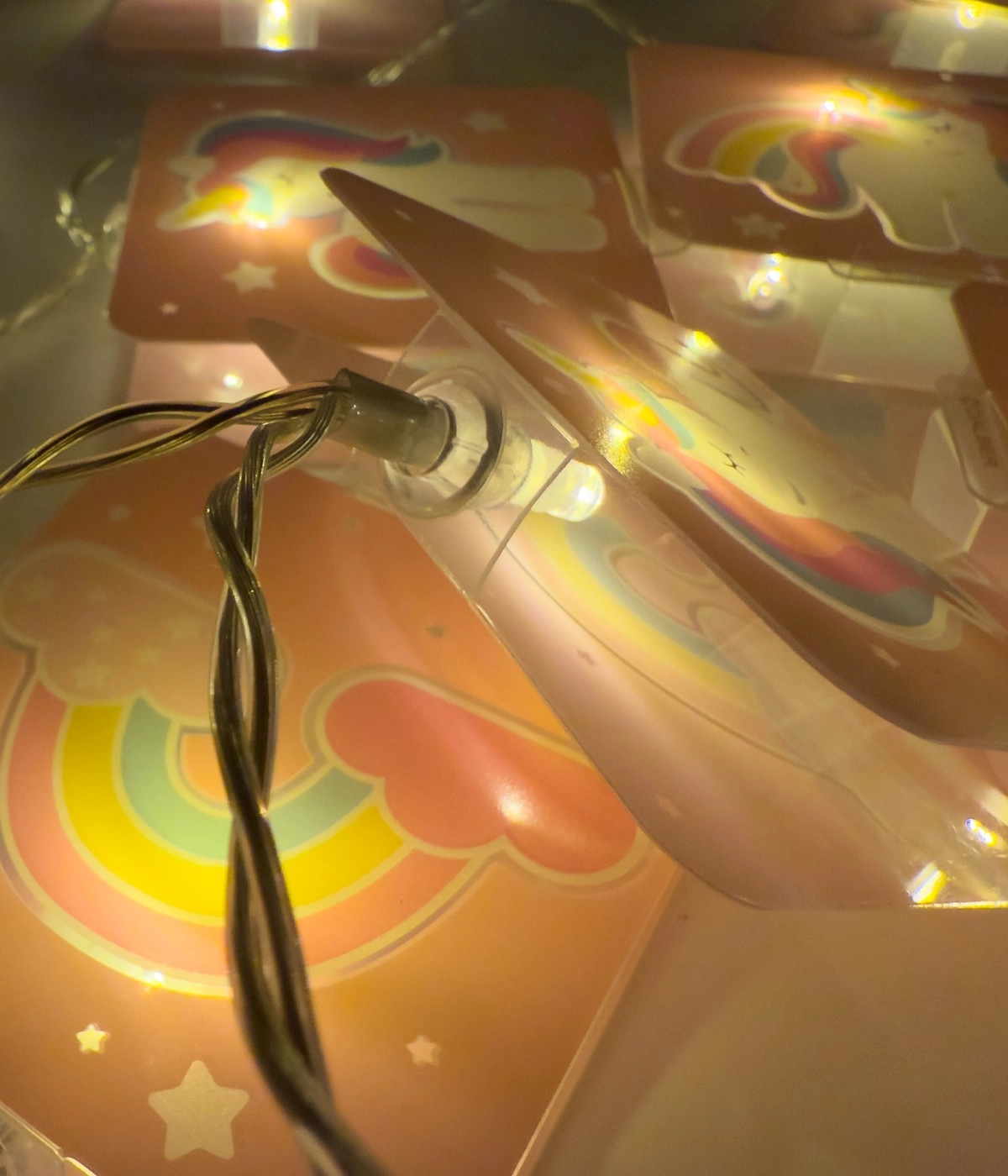 Lichtslinger Unicorns roze voor kinderkamer Dalber 8420406415956