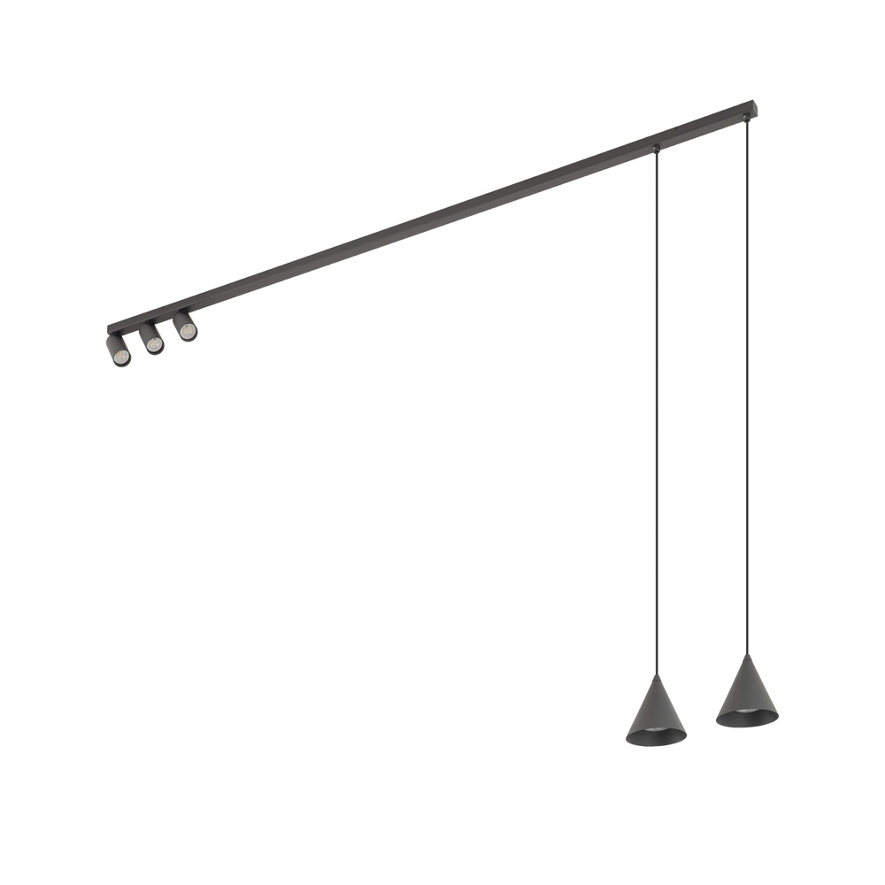 Plafond- en hanglamp Fourty umbra grijs