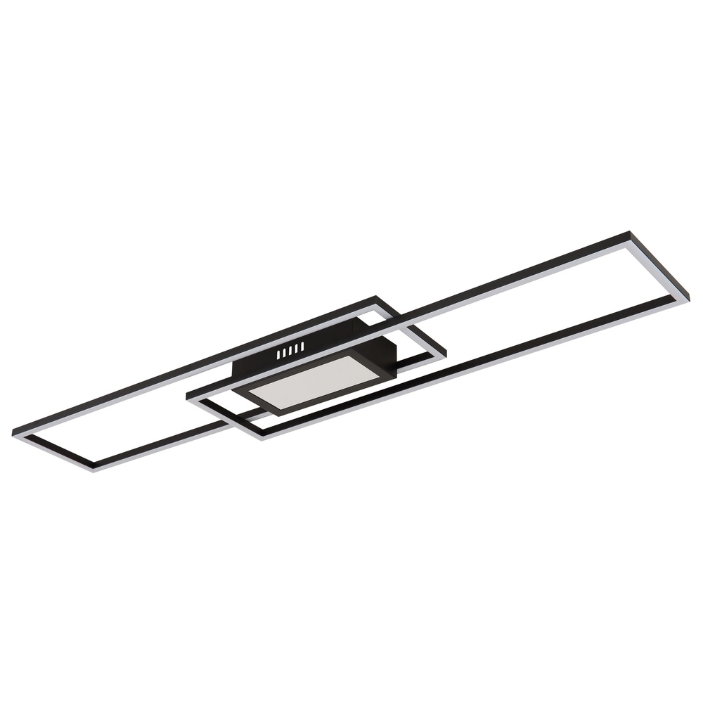 Moderne plafondlamp Saunders zwart rechthoek Globo 9007371478354